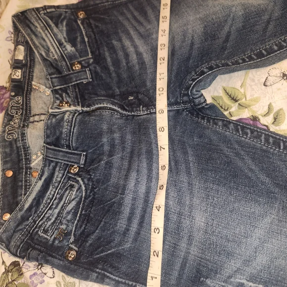 Miss Me Women's Blue Denim Jeans with Embellished Wing Back Pockets - Picture 4 of 5